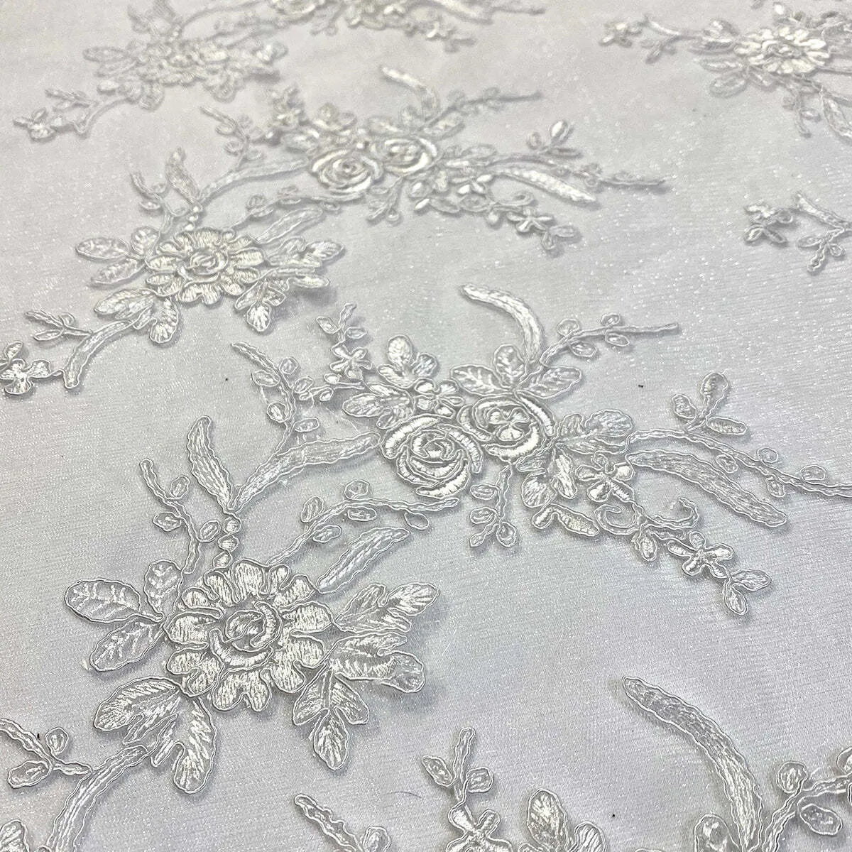 Laylani Lace Table Linen in White