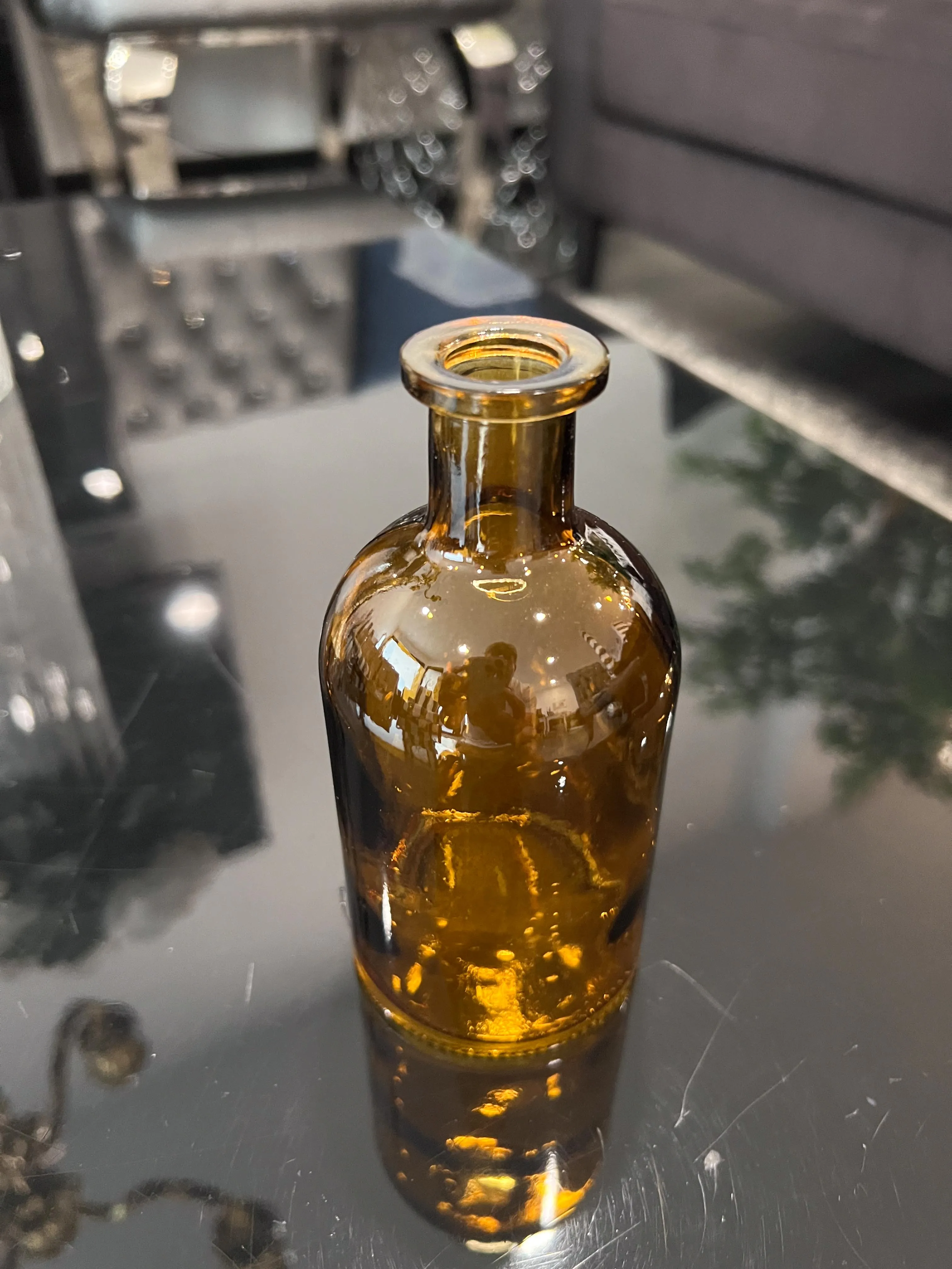 Light Amber Bud Vase (5.25 in.)