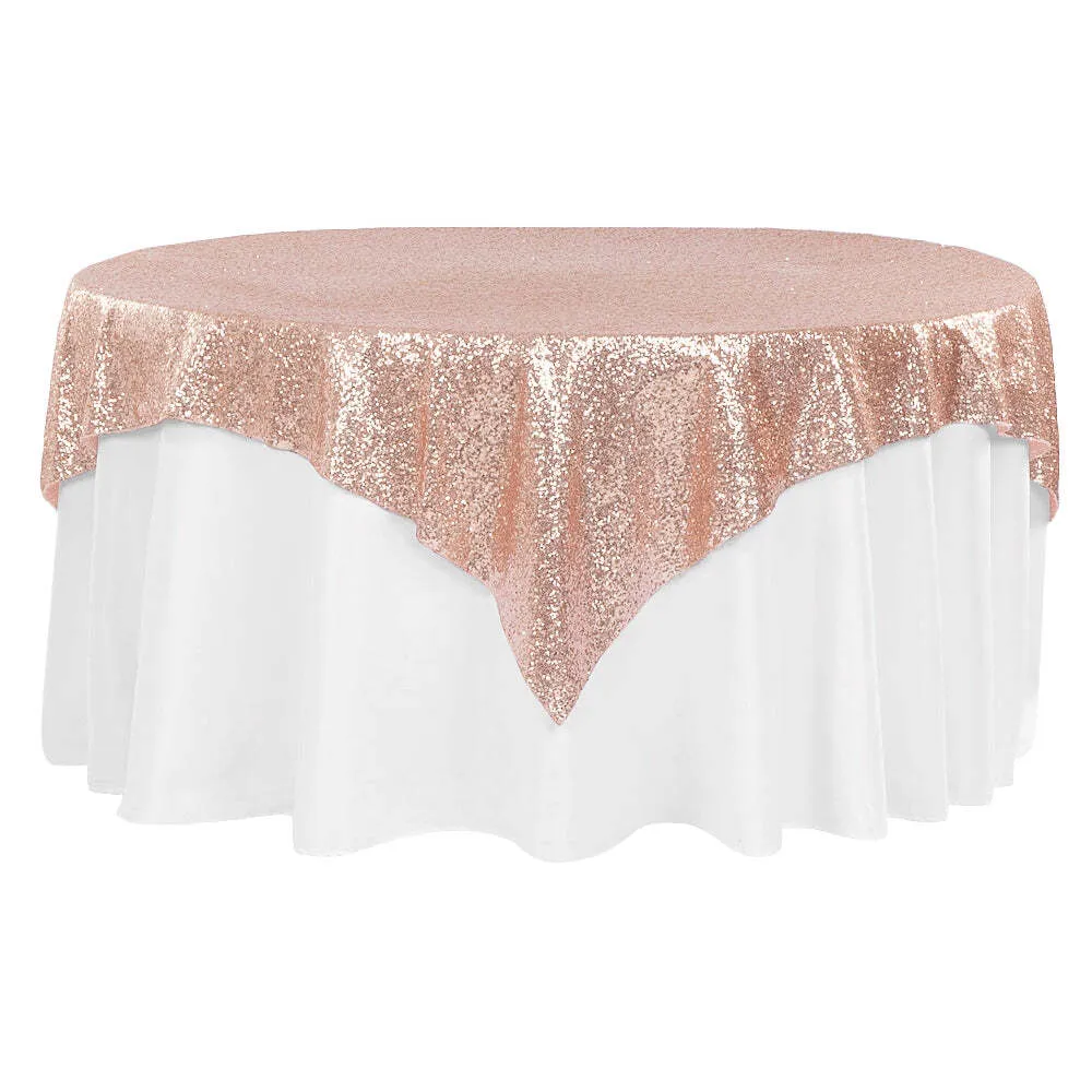 Rose Gold Sequined Table Cover