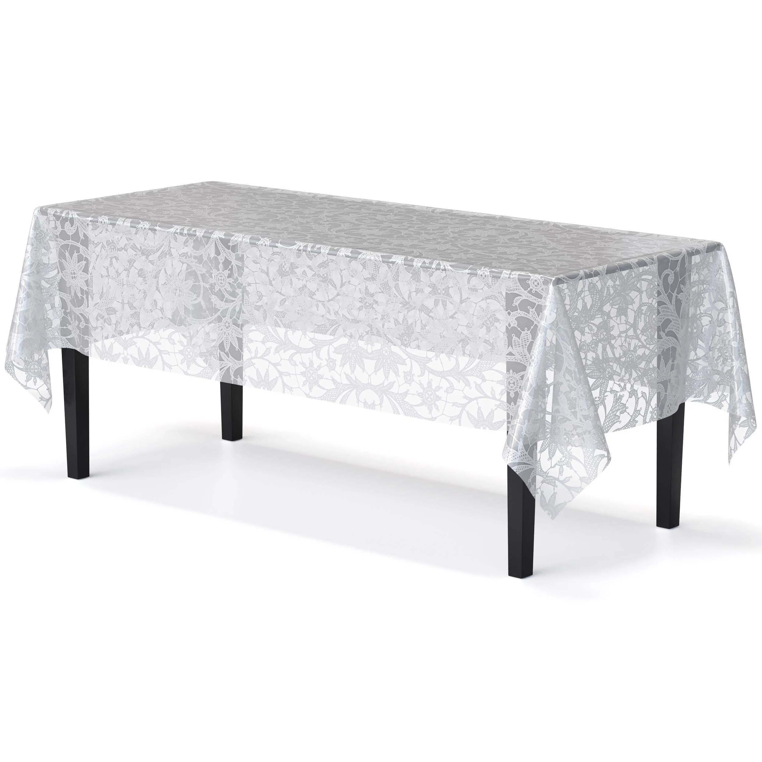 White Lace Rectangle Table Cover