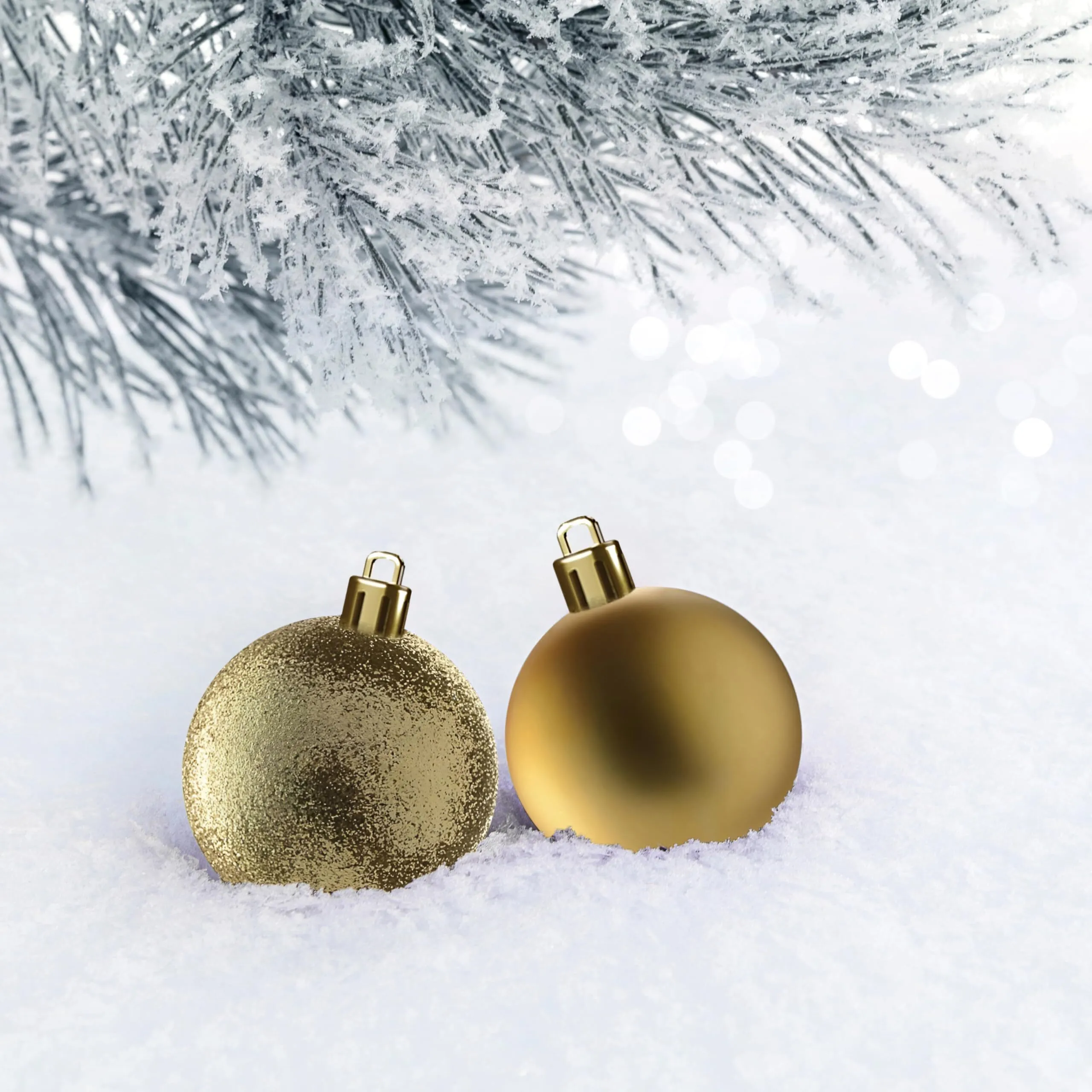 Small Gold Ornaments (balls, 1.5 inches)
