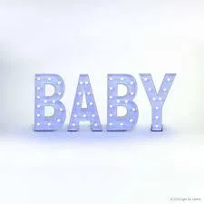 Light Up "BABY" sign - Blue