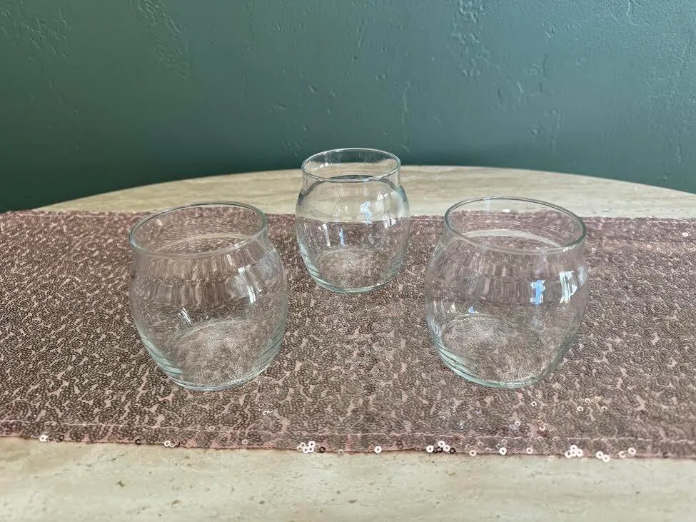 Clear Glass Candle Holder