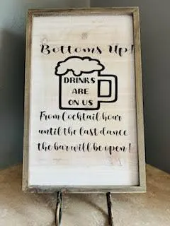 Bar/Cocktail Wooden Sign