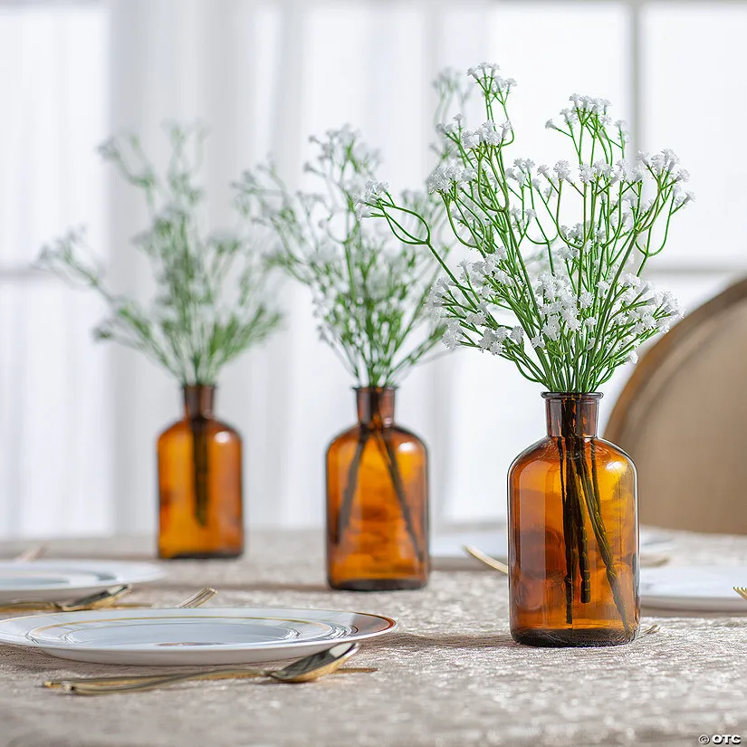 Amber Glass Bottle vase