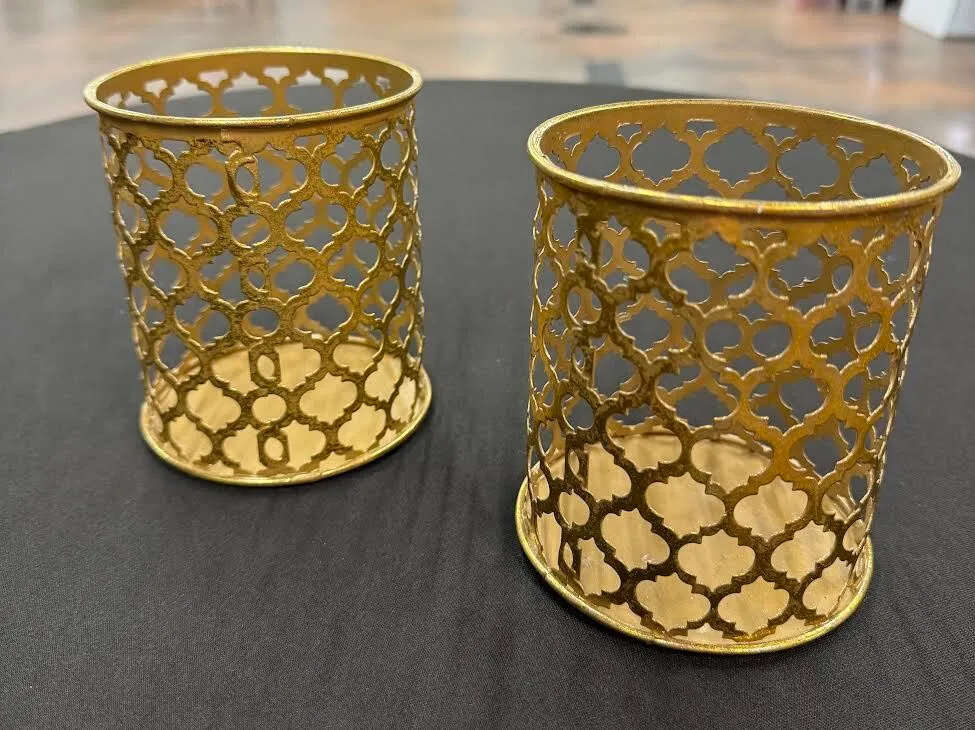 Gold Candle Holder (4 1/2 inches Tall)
