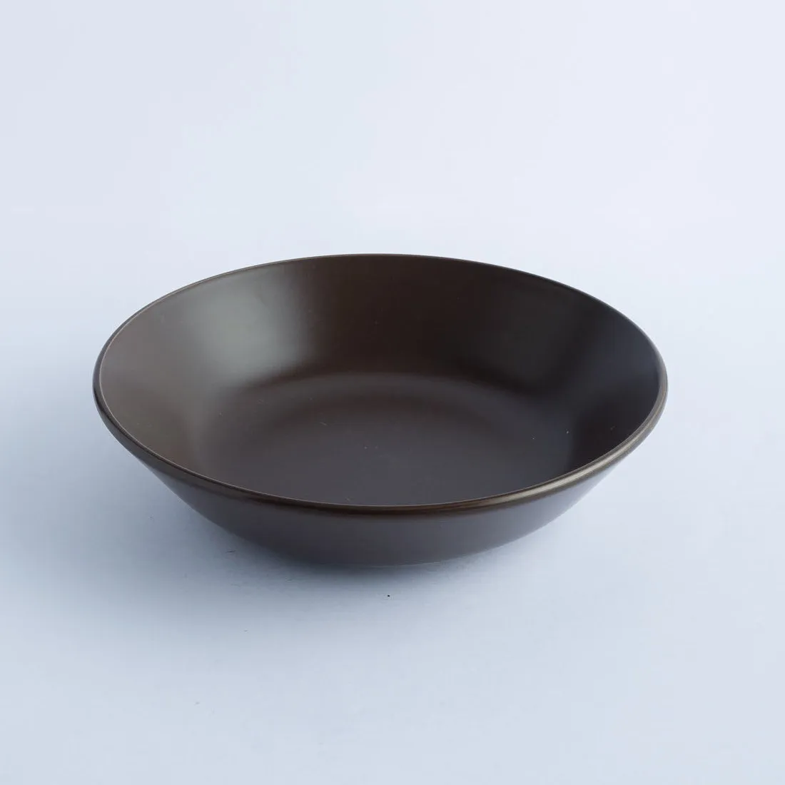 BW20-0268 - Brown Ceramic Ulam Bowl - 8.75" 2" (DH)