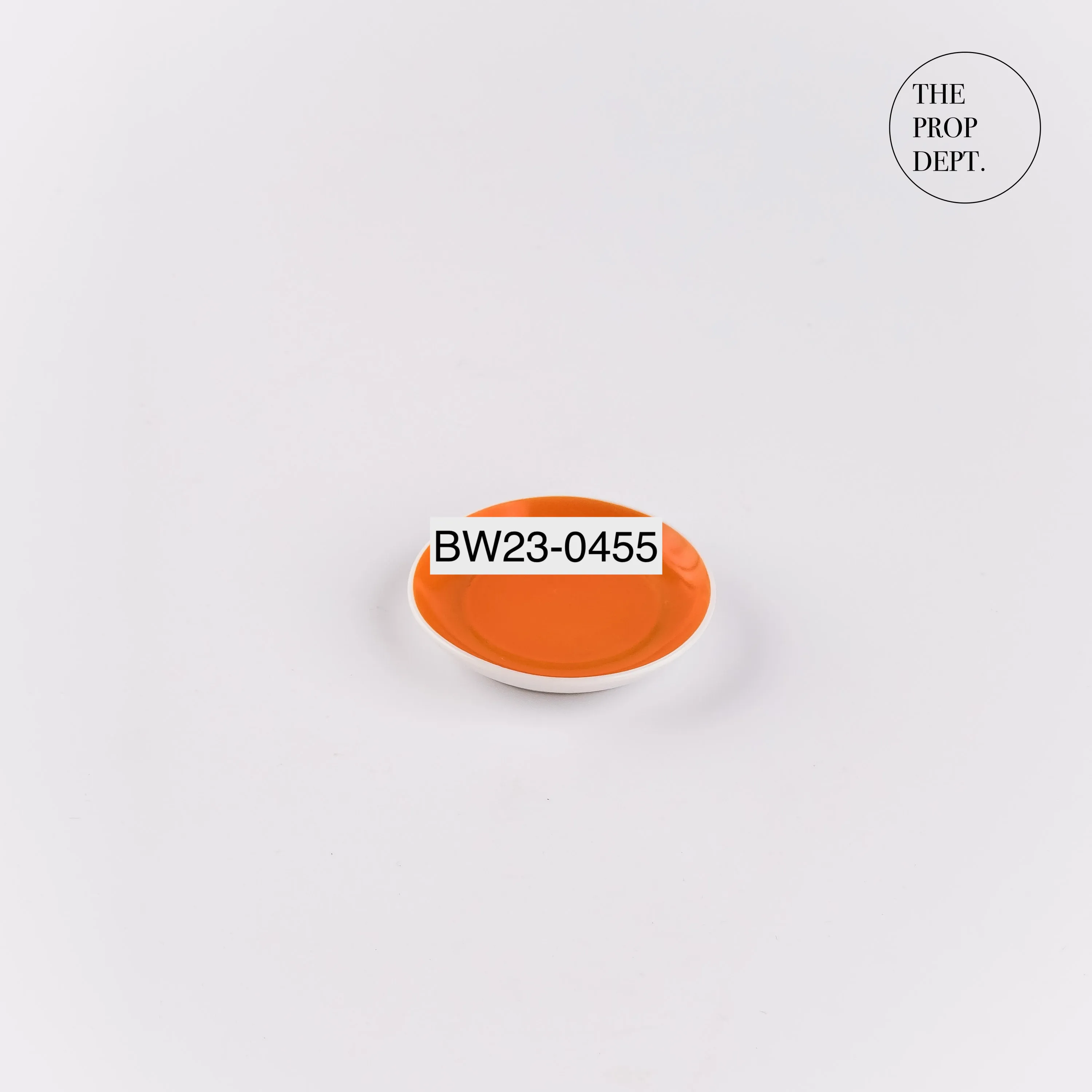 BW23-0455 - Orange Ceramic Soy dish - 2.25" 0.25" (DH)