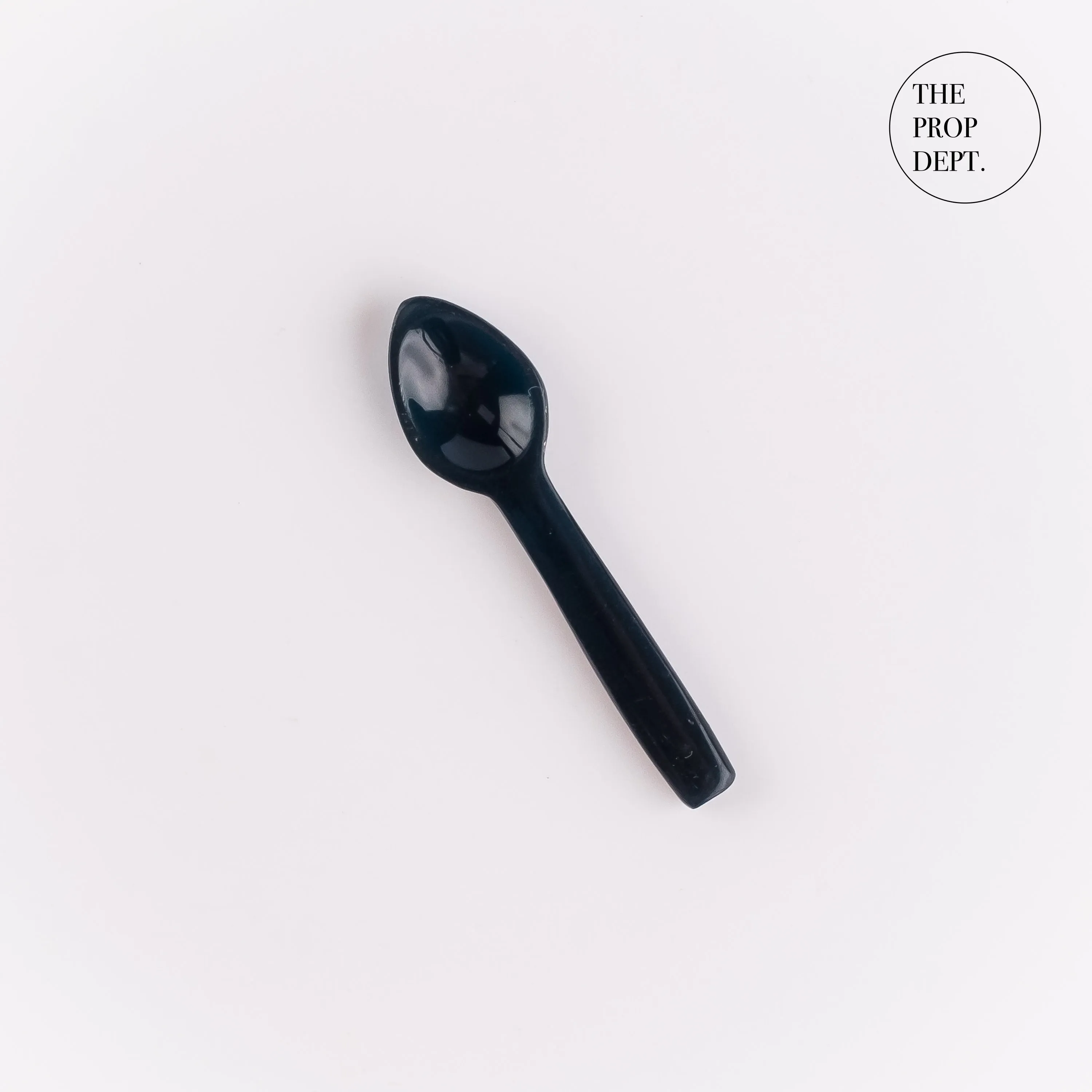UT23-0393 - Black Plastic Spoon - 2.5" (L)