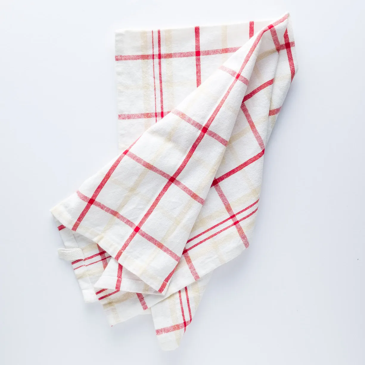 LN20-0054 - White Red Fabric Kitchen towel