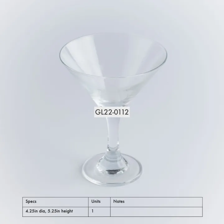 GL22-0112 - Clear Glass Barware - 4.25" 5.25" (DH)