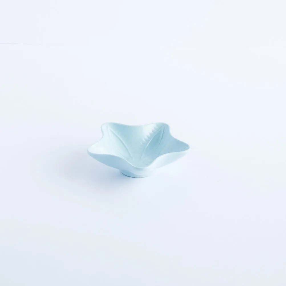 BW20-0229 - Blue Ceramic Soy Dish - 3.5" 4" (DH)