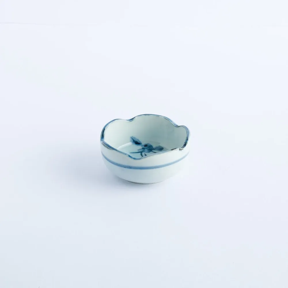 BW20-0227 - Blue White Ceramic Soy Dish - 3" 1.5" (DH)