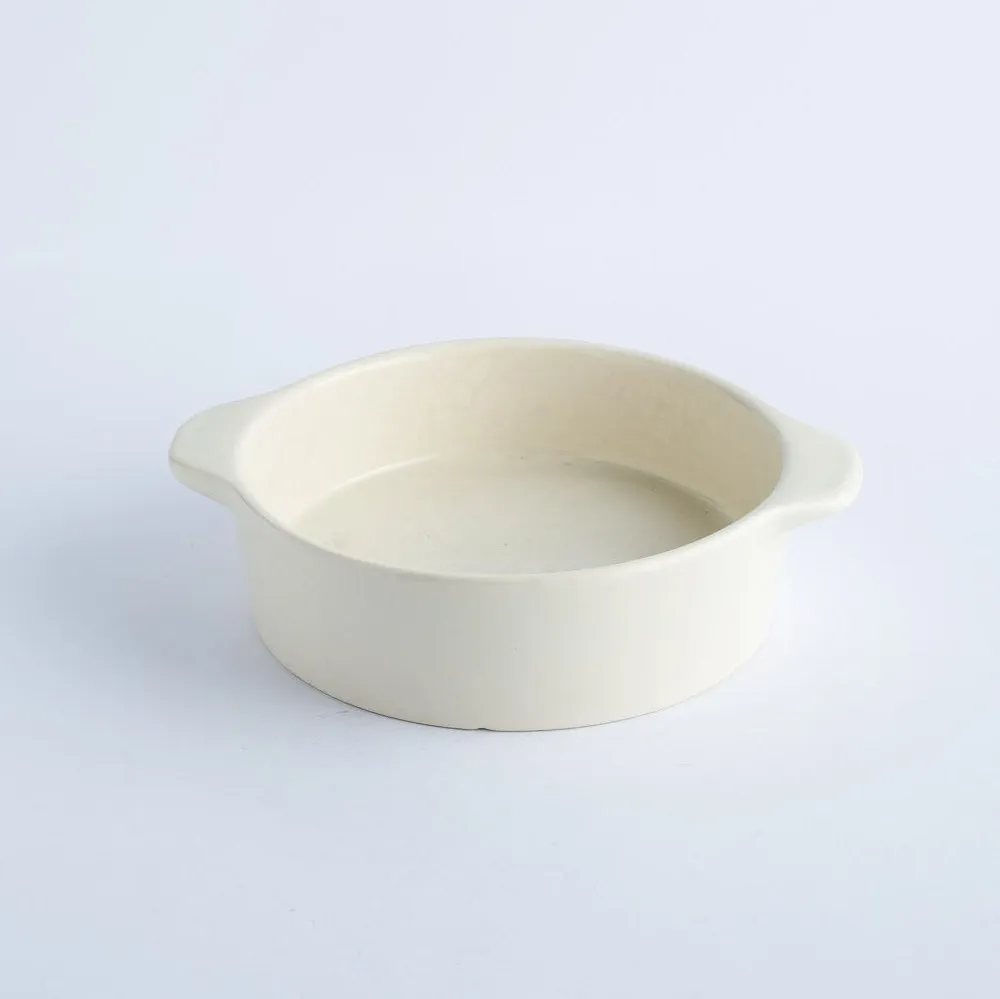 BW20-0314 - White Ceramic Ulam Bowl - 6.25" 2" (DH)