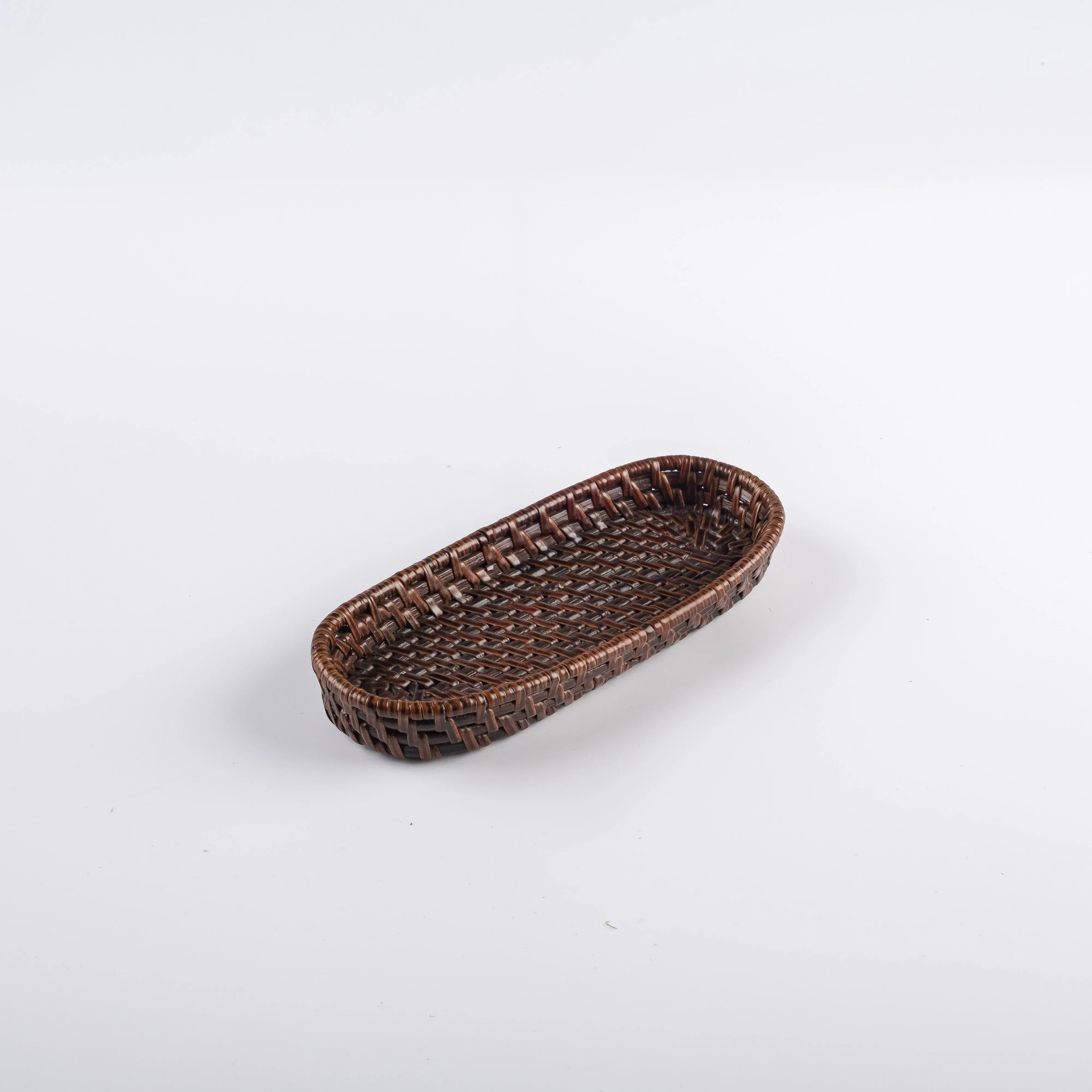 WW21-0063 - Brown Fiber Basket - 7" 3" 0.75" (LWH)
