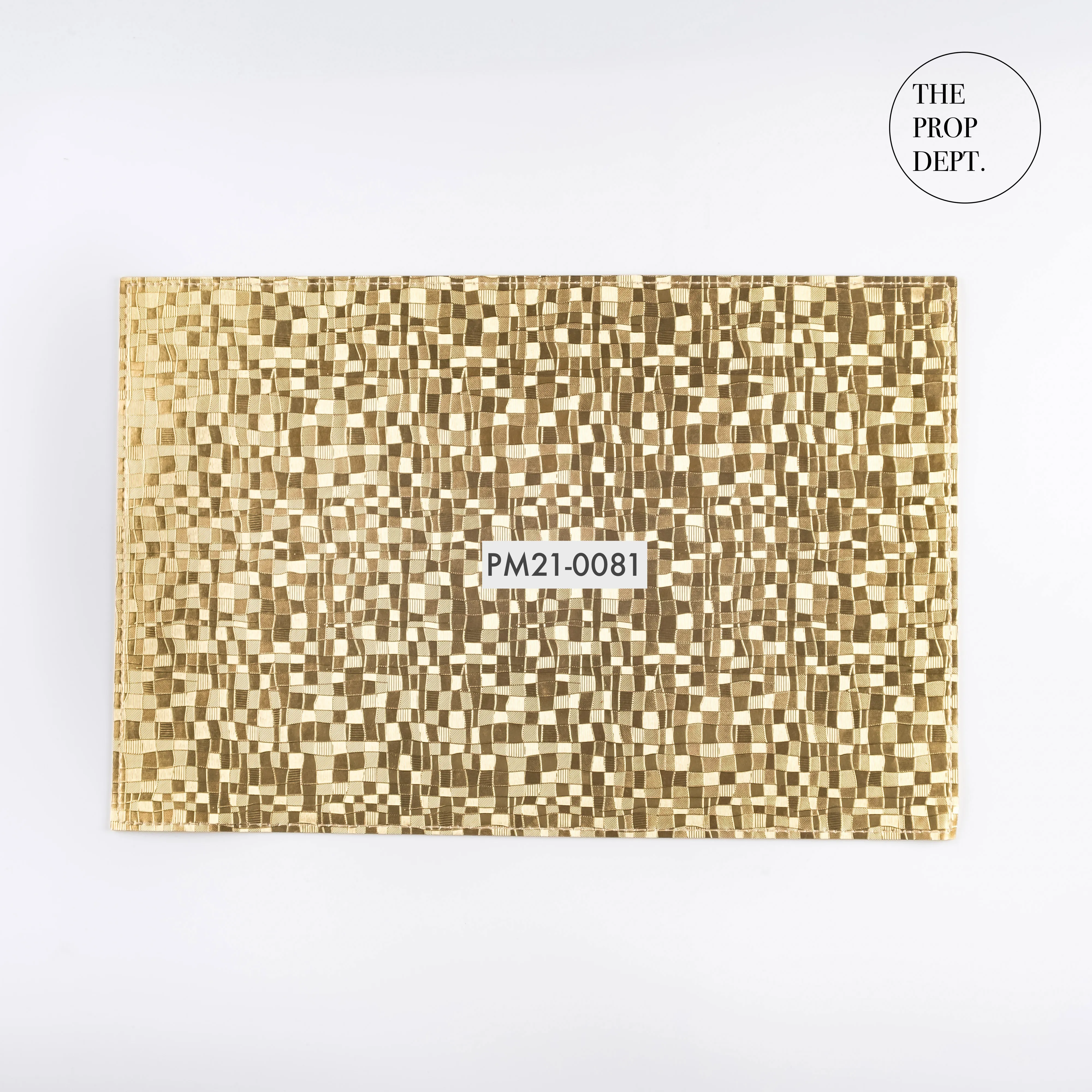 PM21-0081 - Gold Plastic Placemat - 17.5" 11.5" (LW)