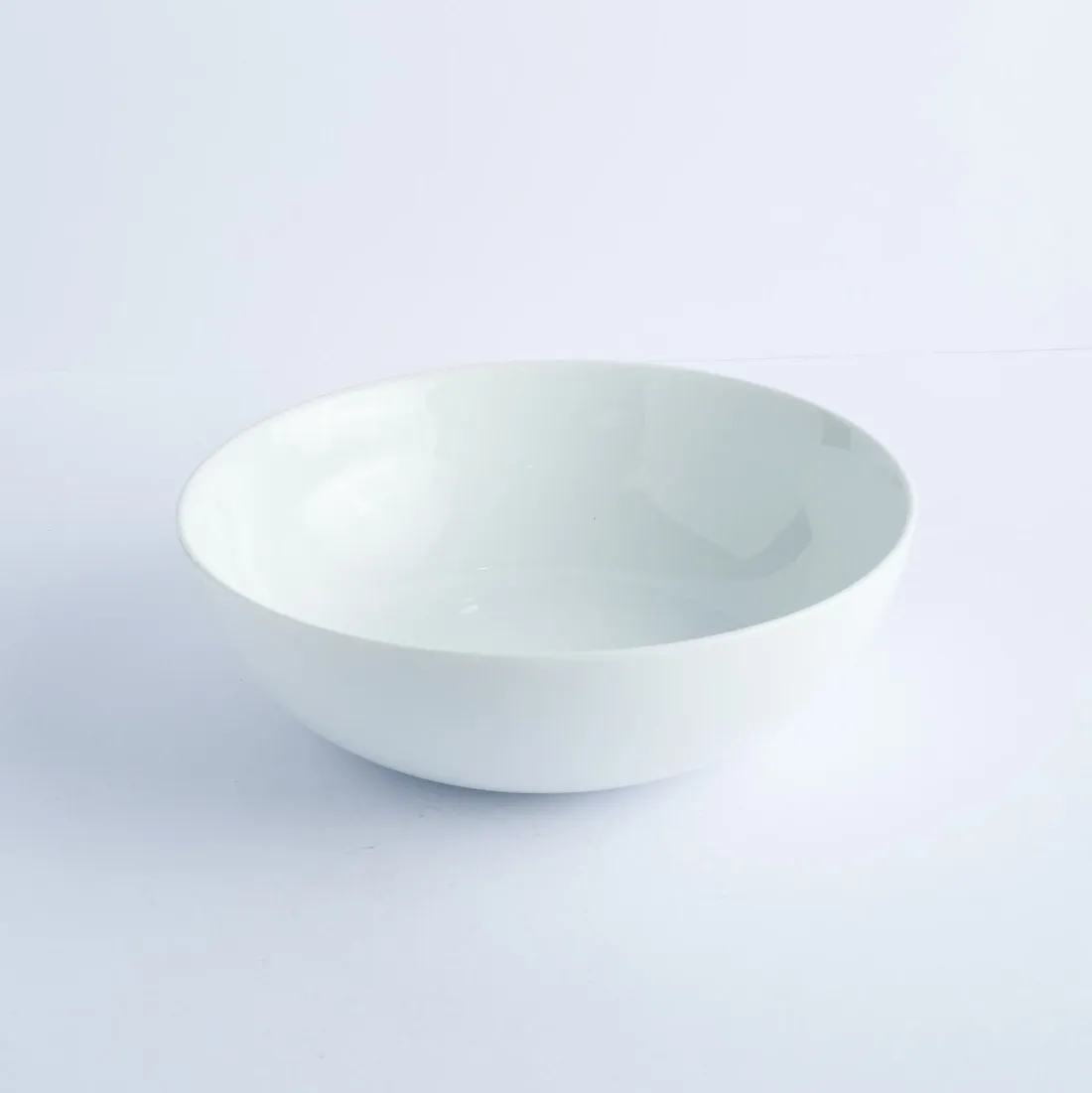 BW20-0301 - White Ceramic Ulam Bowl - 8.25" 2.75" (DH)