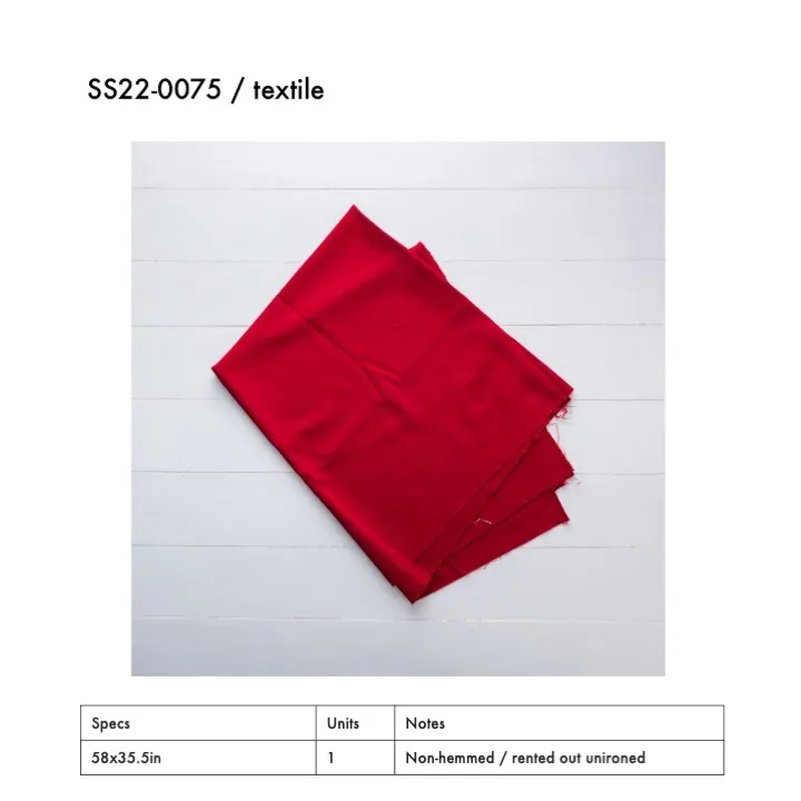 SS22-0075 - Red Fabric Surface - 58" 35.5" (LW)