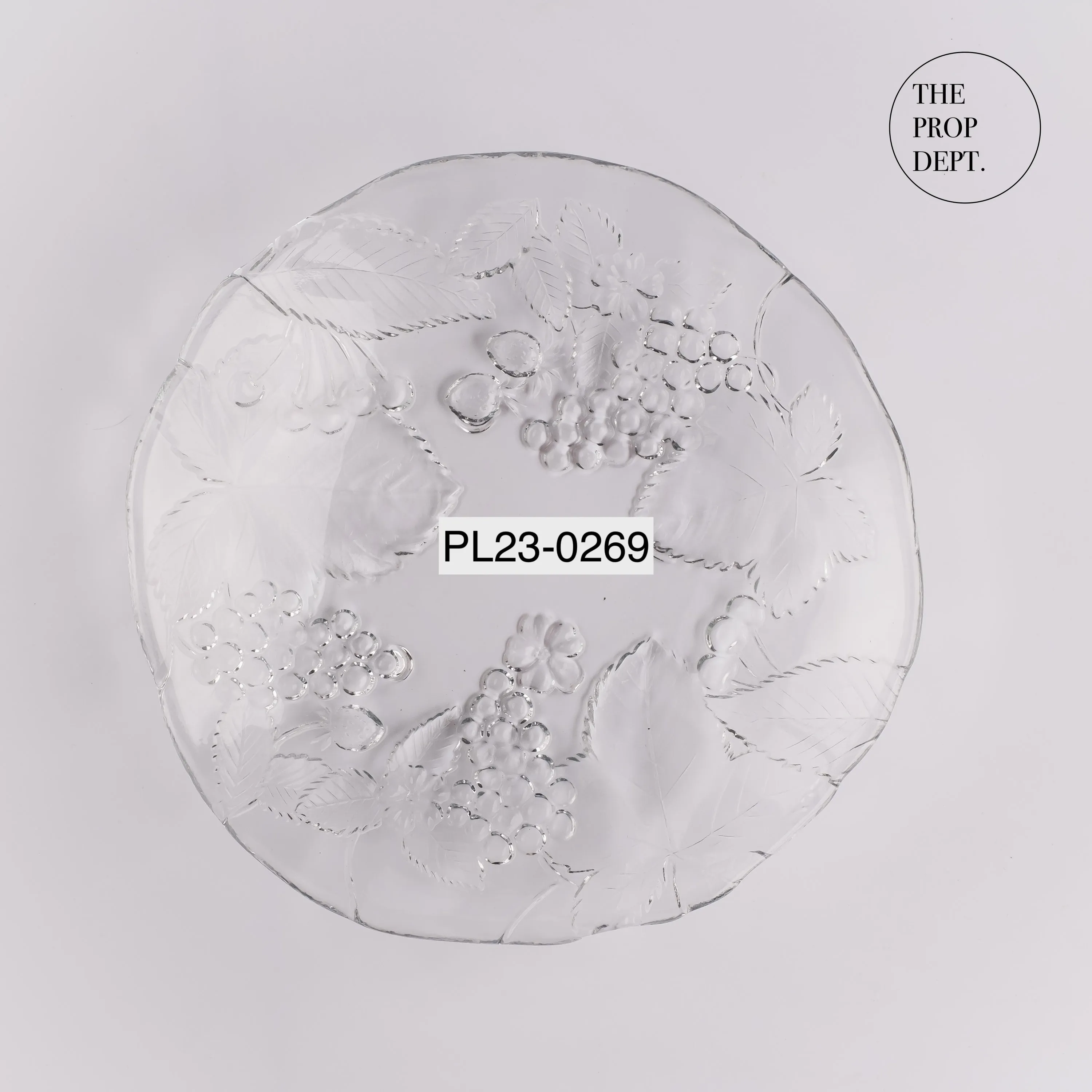 PL23-0269 - Clear Glass Platter - 12.5" 1.75" (DH)
