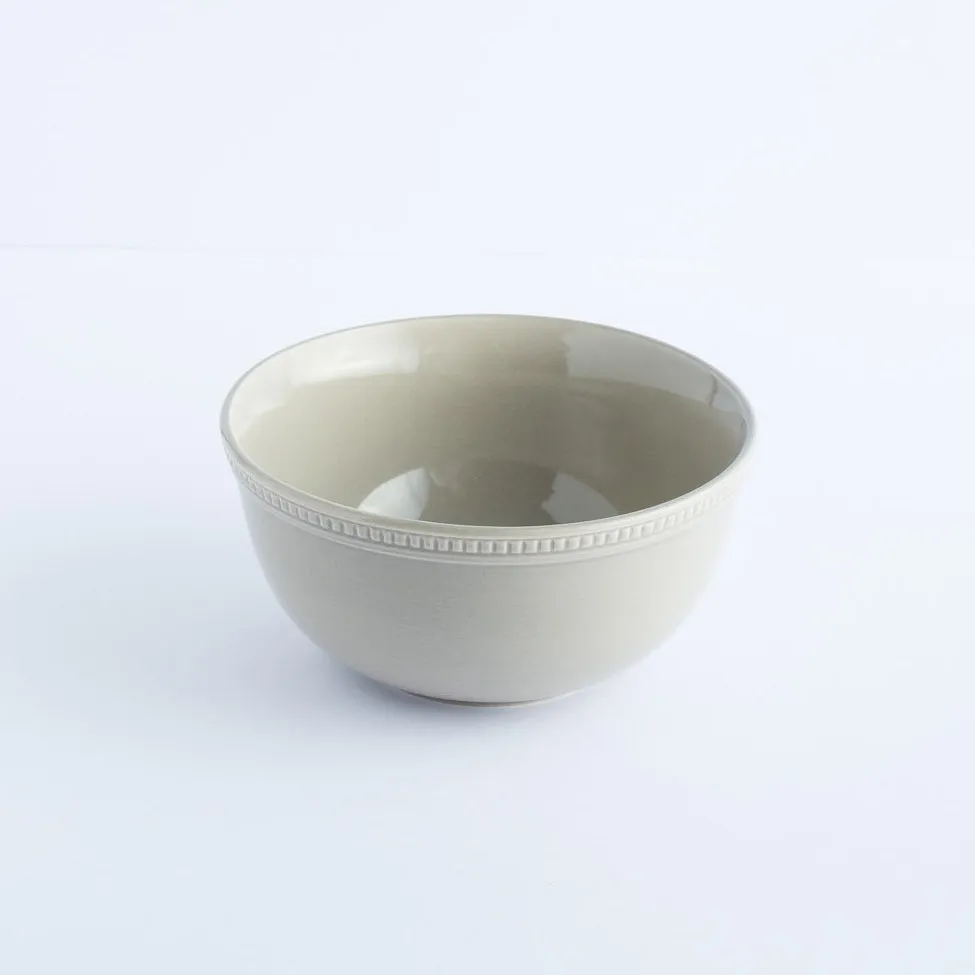 BW20-0108 - Beige Ceramic Bowl - 6.25" 3" (DH)