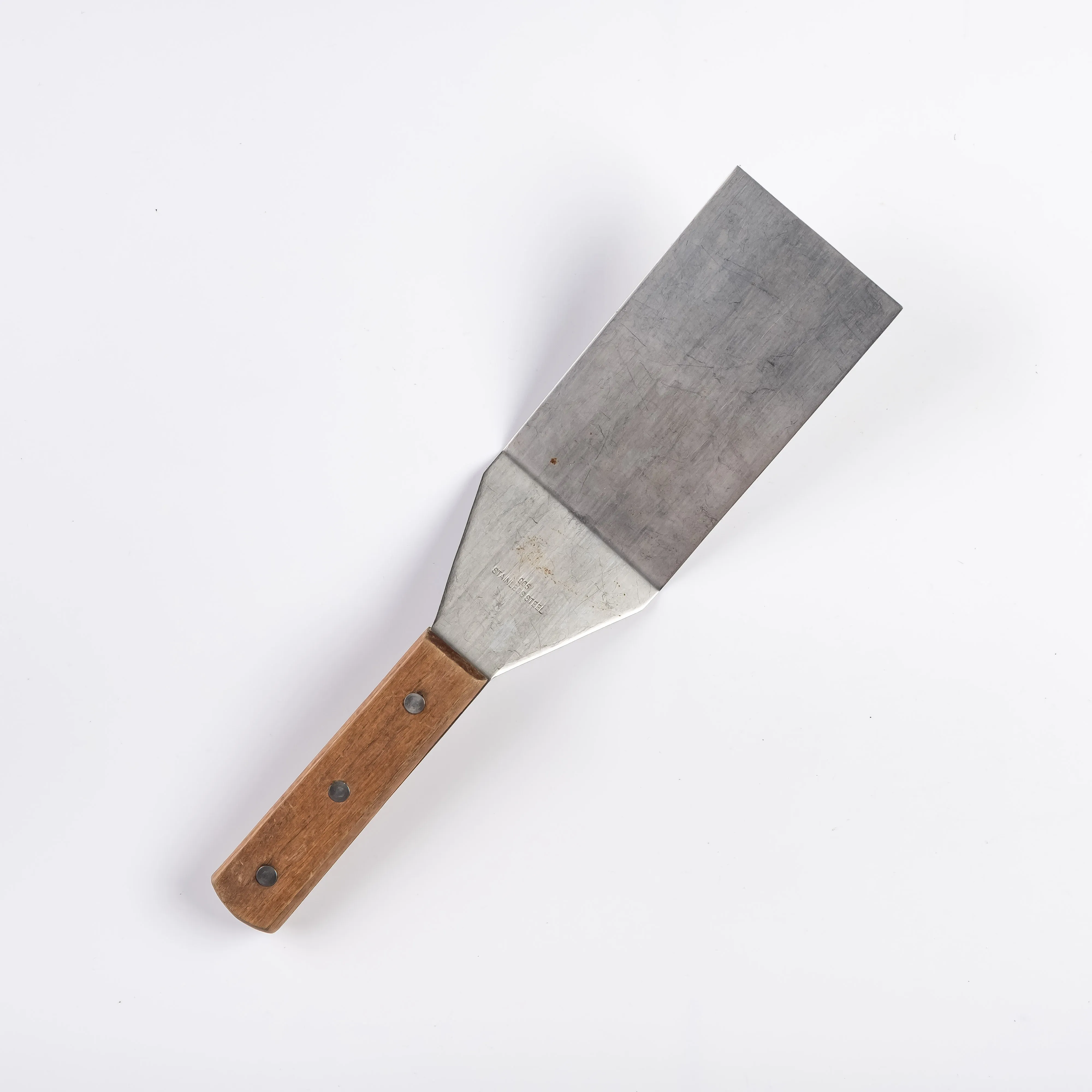 UT21-0106 - Silver Brown Metal Burger spatula - 12" (L)