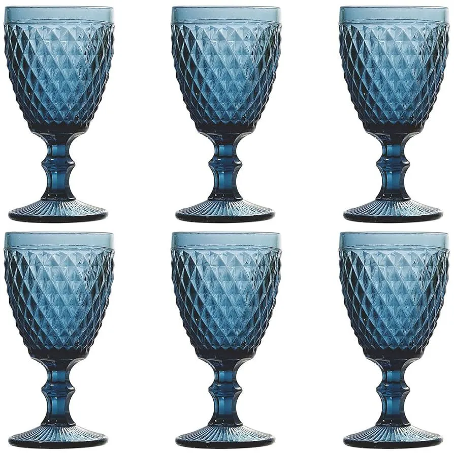 Blue Glass Goblet – 10 oz
