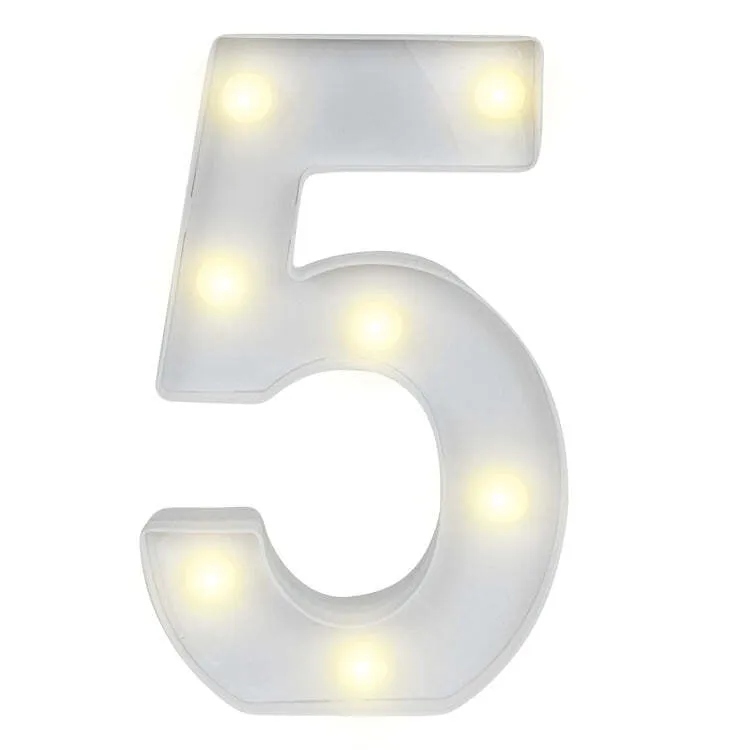 Light up number 5
