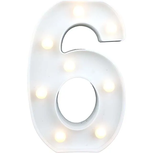 Light up number 6
