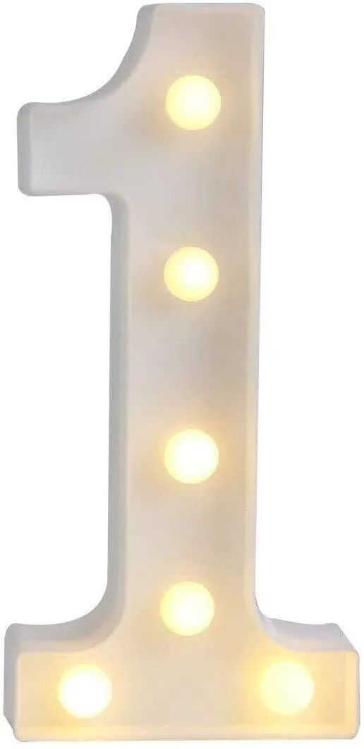 Light up number 1