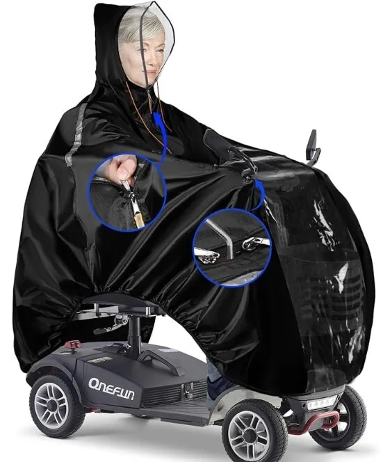 Heavy Duty Mobility Scooter Rain Cover, 420D Oxford & EVA Fabric Electric Vehicle Rain Cover