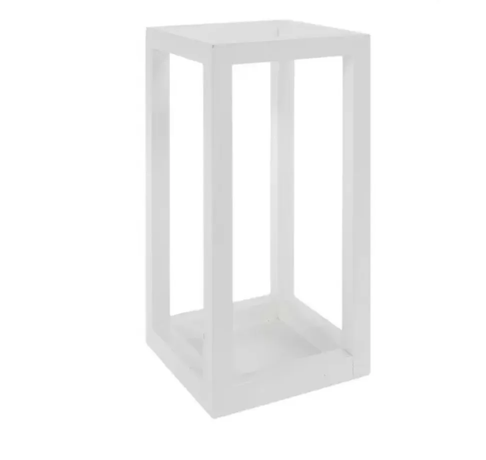 White wood lantern