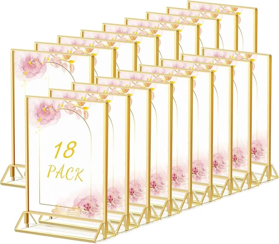 5x7 Rose Gold Table number frames