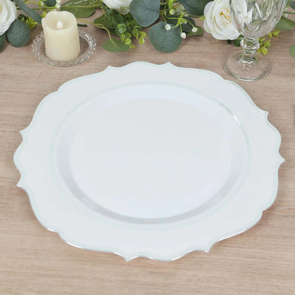 White Plastic Charger Plates