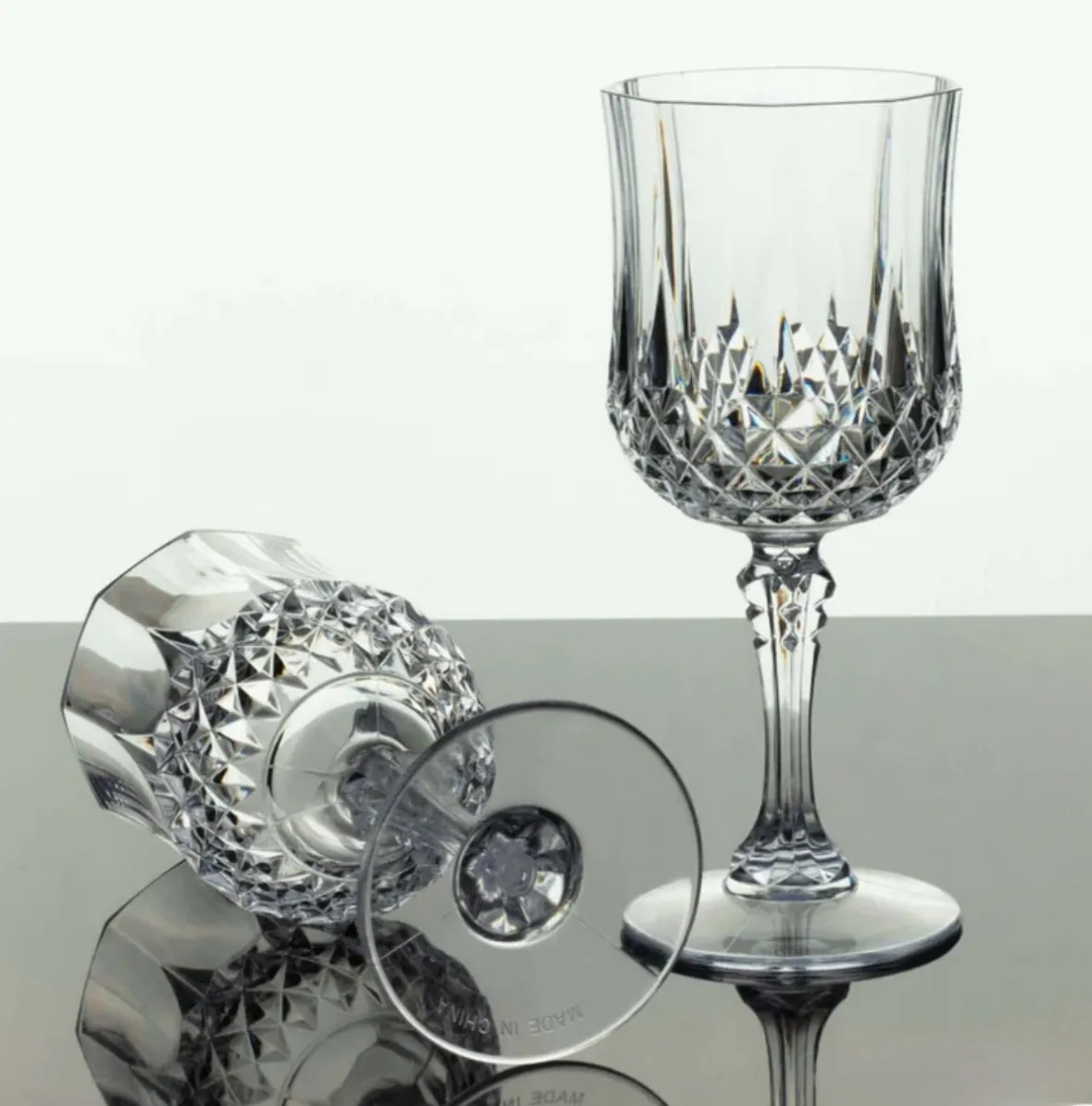 Plastic Diamond Wine Glass