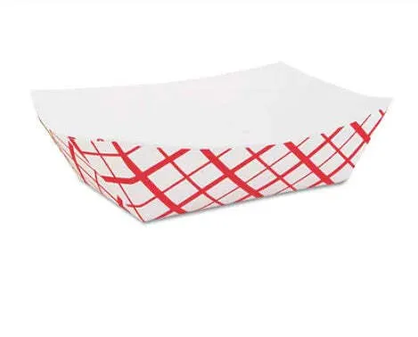 Red Check Paper Trays