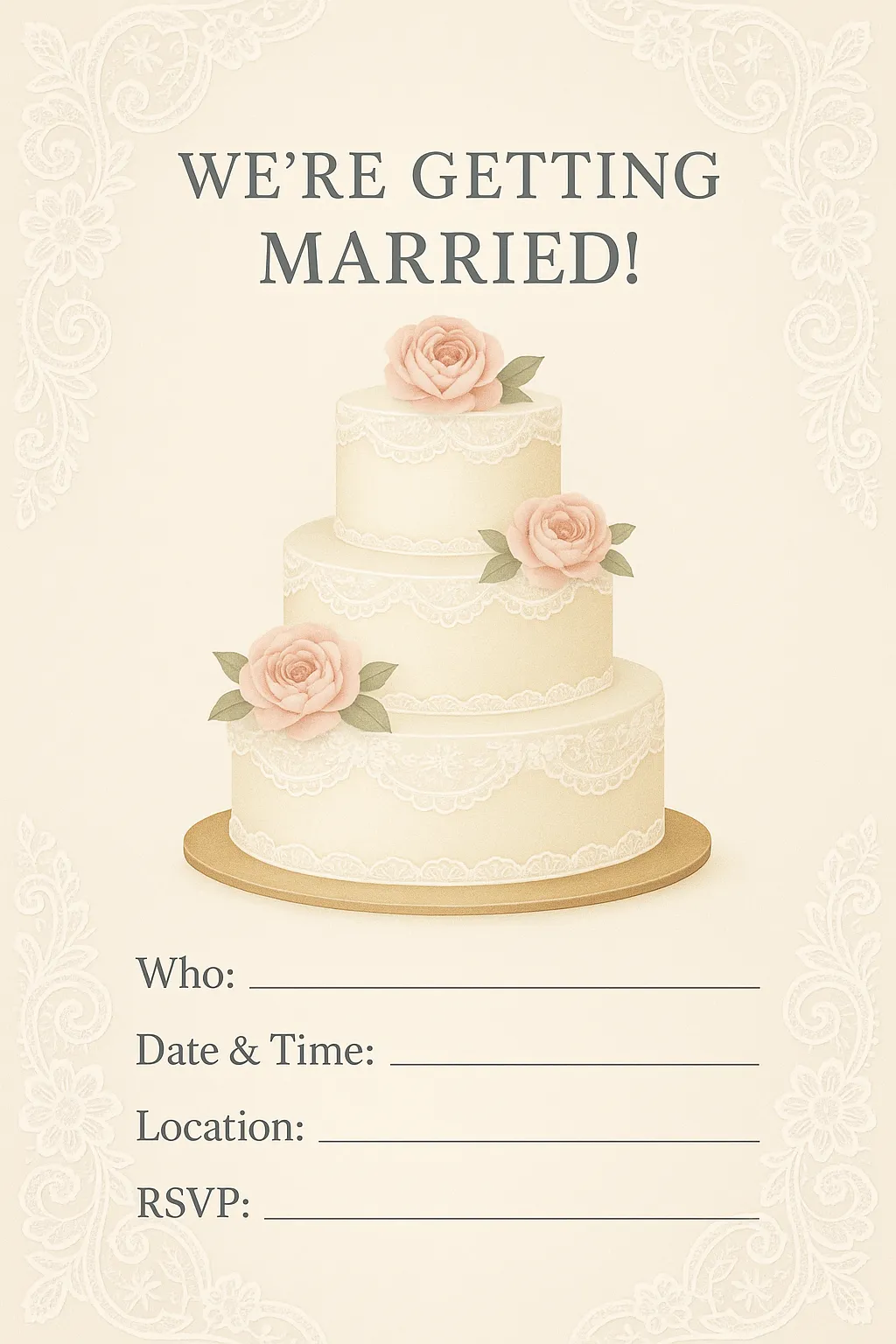 We're Getting Married Invitation