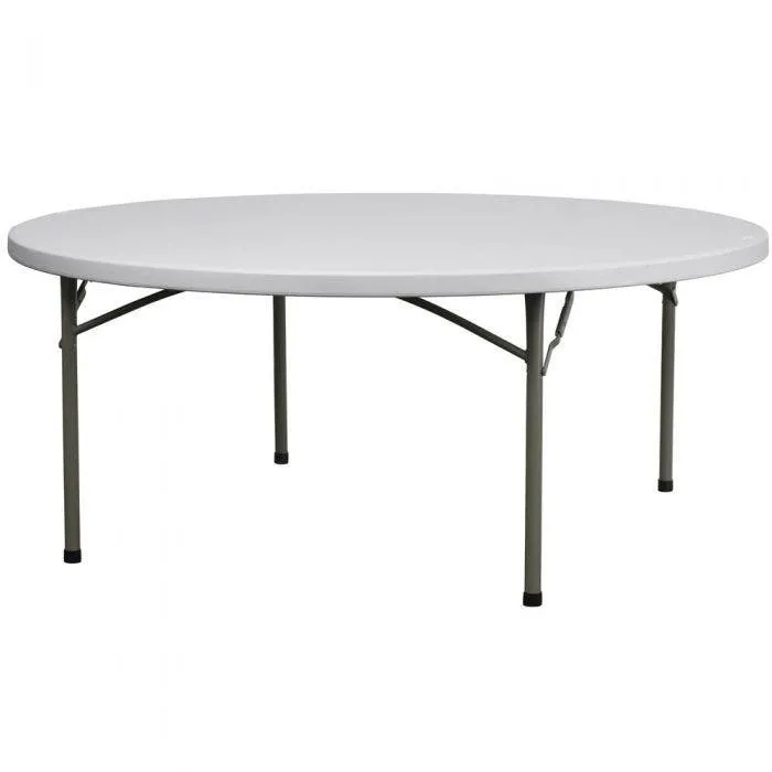 Round Plastic Folding Table (72")