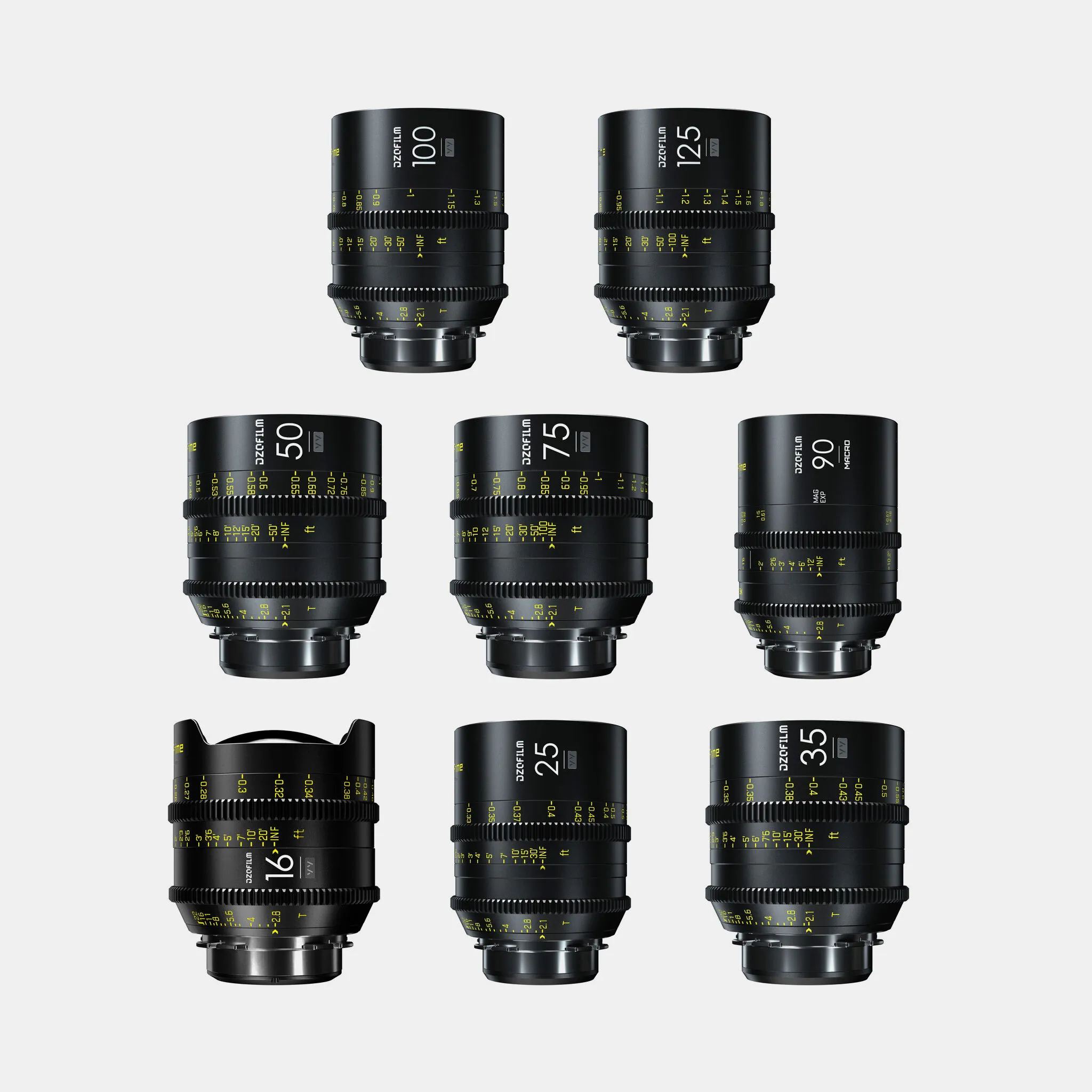 DZO Vespid Primes 9 Lens Set