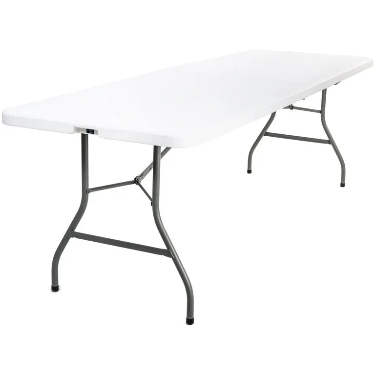 8'x30" Plastic Folding Table (Top Does Not Fold)