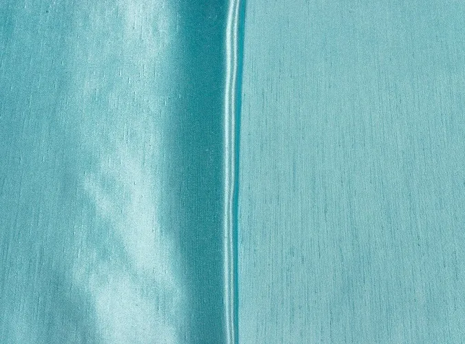 Sky Blue Shantung ~ Reversible Linen