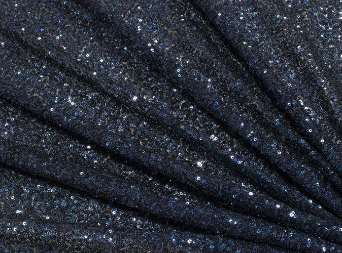 Navy Sequin Linen