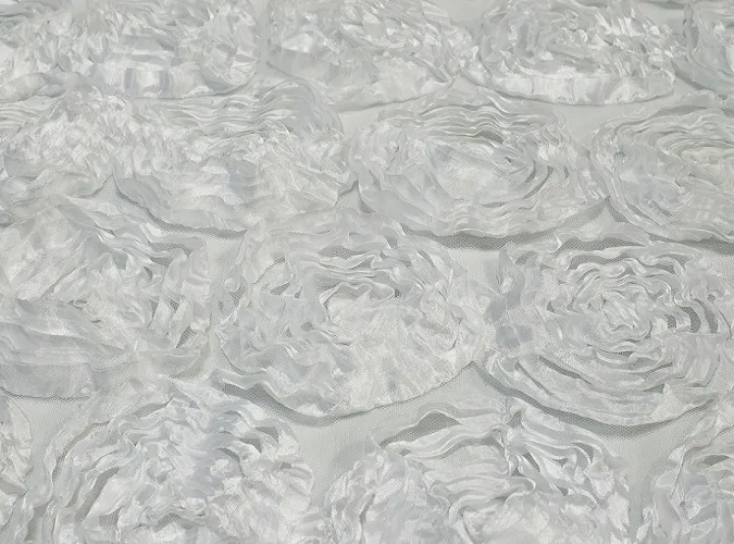 White Rosette Linen