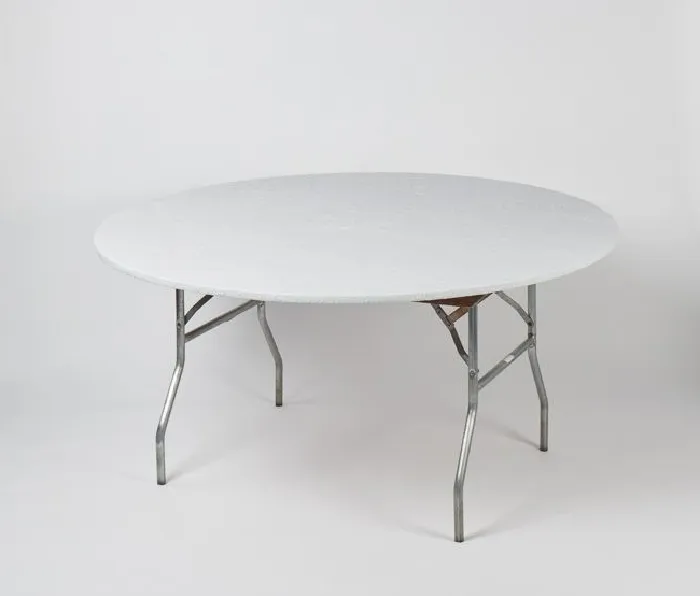 Fitted Table Cover (White 60" Round)