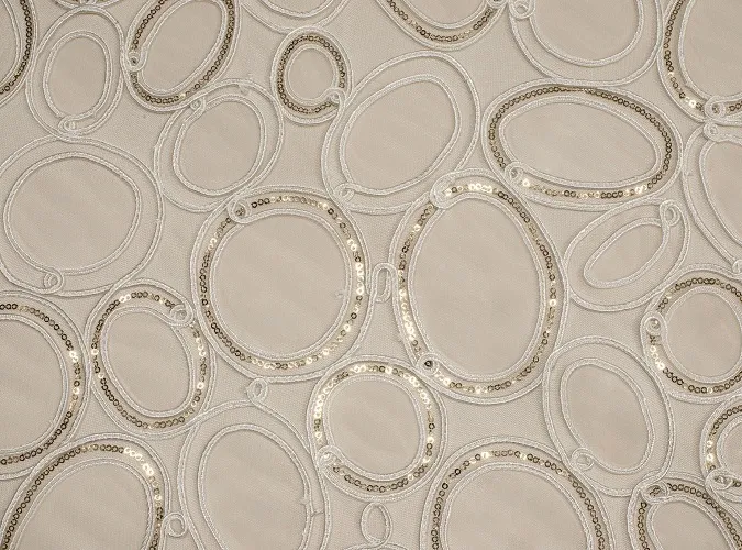 Champagne Elliptic Sequin Linen