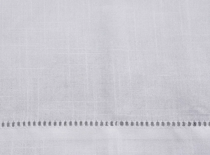 White Hemstitch Linen