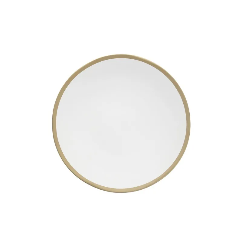 Stoneware Linen Dinner Plate w/Gold Rim 10.75"