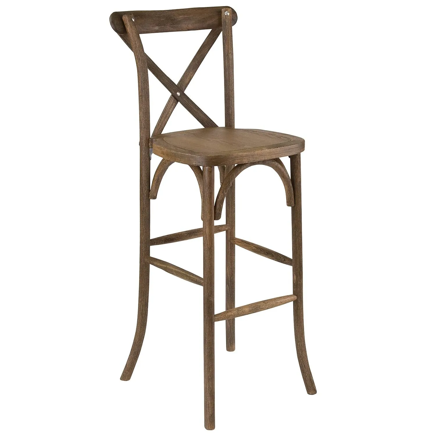 Wood Crossback Barstool