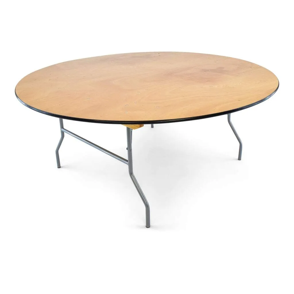 72" Round Wood Table