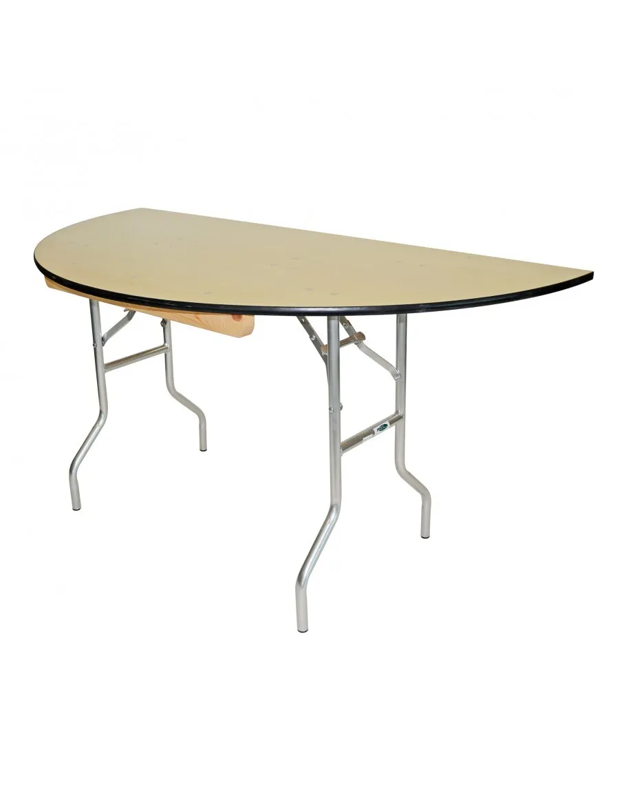 60" Half Round Wood Table