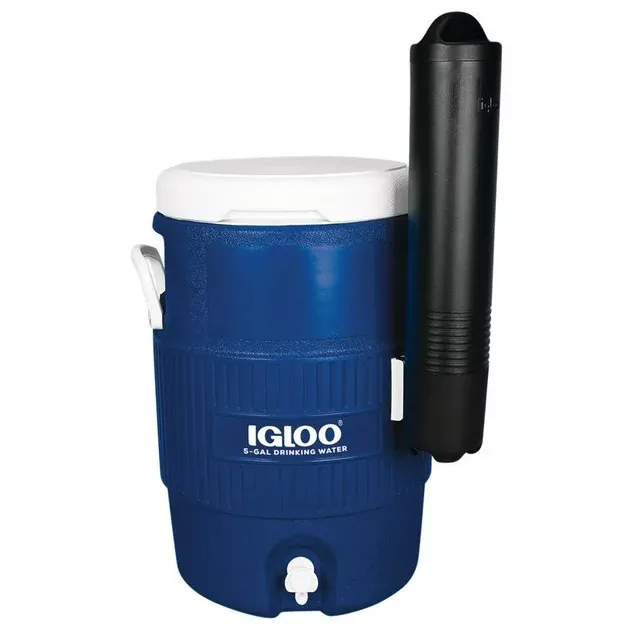5 Gallon Beverage Water Cooler with Cup Dispenser, Blue